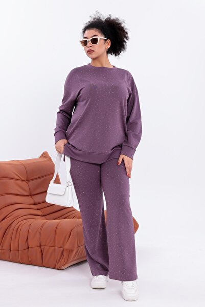 Siyezen Plus Size Sparkling Stone Modal Fabric Comfortable Set