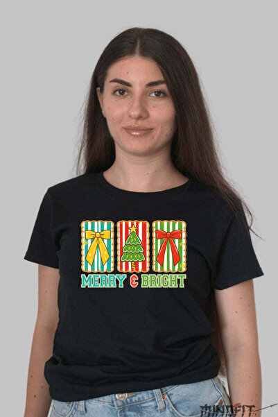 GILDAN Tricou De Craciun Merry And Bright Dama