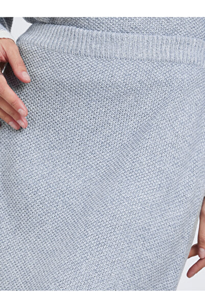Styli Grey A-Line Midi Skirt