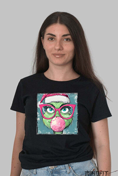 GILDAN Tricou De Craciun Grinch Cu Ochelari Si Bomboana Dama