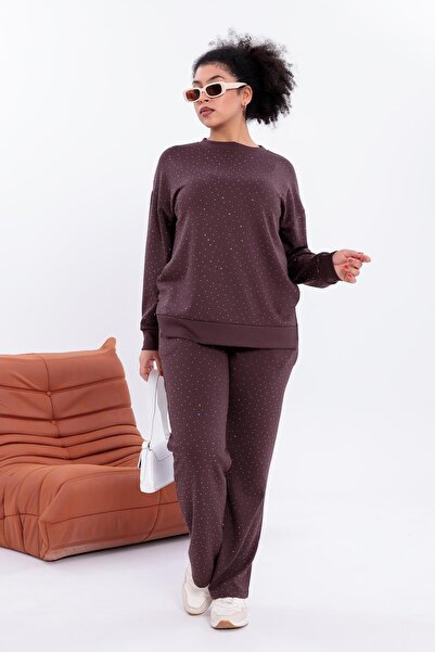 Siyezen Plus Size Sparkling Stone Modal Fabric Comfortable Set