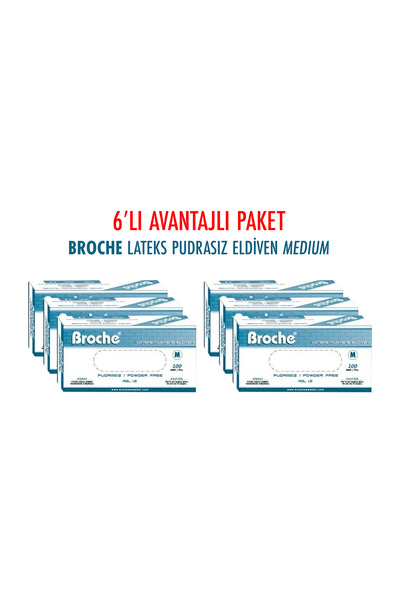 Broche LATEKS PUDRASIZ MİDEUM 6LI AVANTAJLI PAKET
