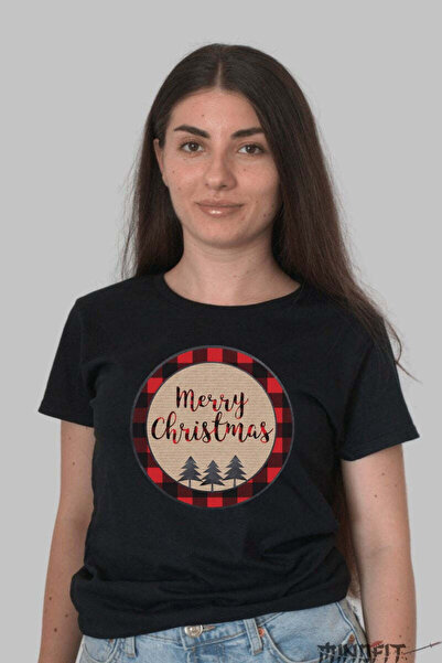 GILDAN Tricou De Craciun Merry Christmas Rustic Dama