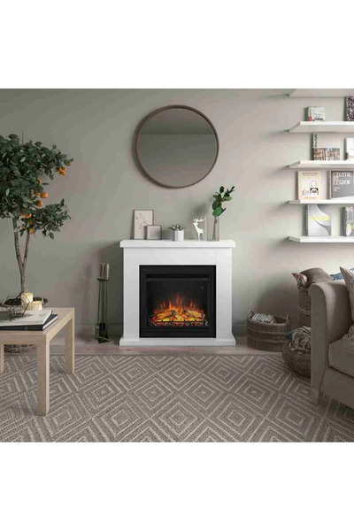 tagu Șemineu electric Frode Pure White 3D