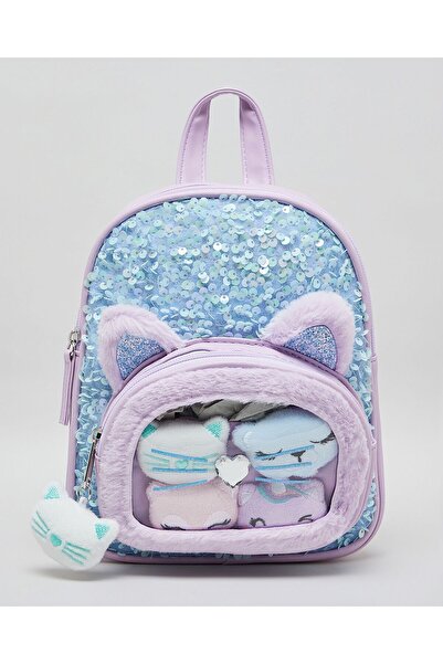 R&B Lilac Girl's Sequins Backpack