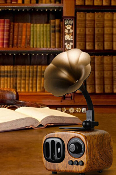 MANDU Retro Portable Speaker Bluetooth Connection with USB/TF Battery 1200 MAh Brown