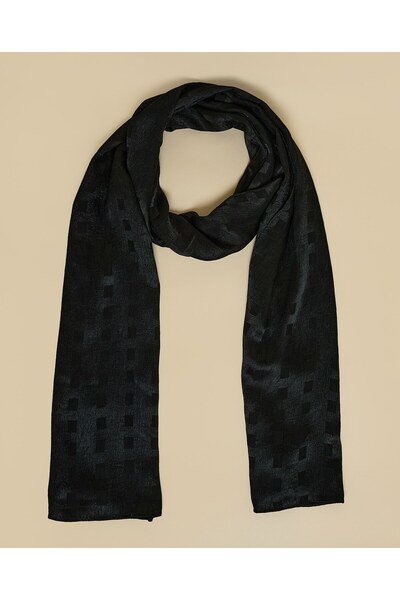 R&B Black Women's Self Patterned Scarf