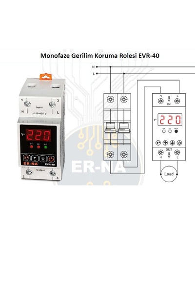 METZEK 40 AMPER YÜKSEK VE DÜŞÜK GERİLİM VE AKIM KORUMA RÖLESI
