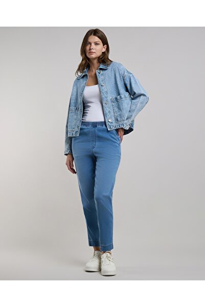 R&B Washed Denim Jacket with Button Closure