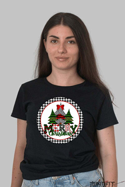 GILDAN Tricou De Craciun Braduti Cu Fundita Si Mesaj Festiv Dama