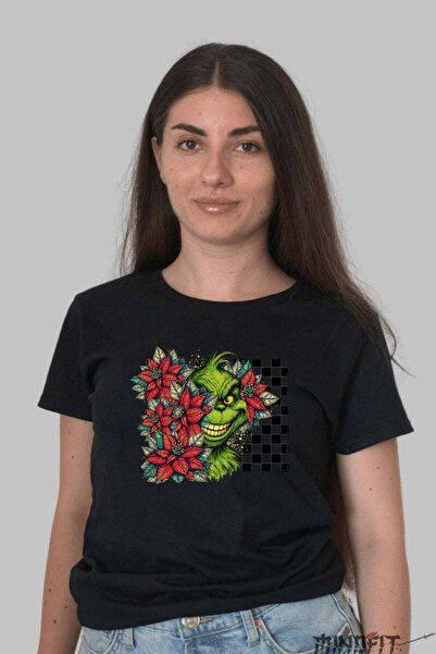GILDAN Tricou De Craciun Grinch Printre Poinsettia Dama