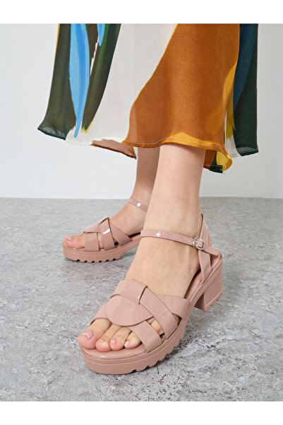 Styli صندل بكعب منصة وأربطة مع رباط للكاحل