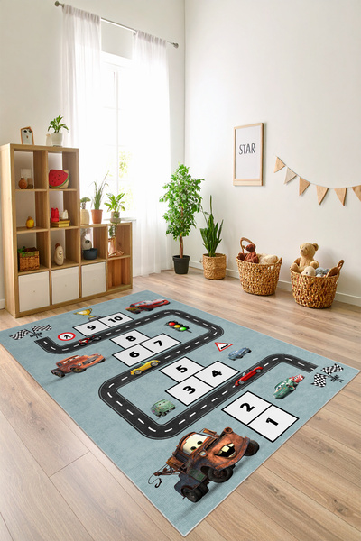 Modern Tarz Yıkanabilir, İnce, Kaymaz Tabanlı, Özel Tasarım Halı