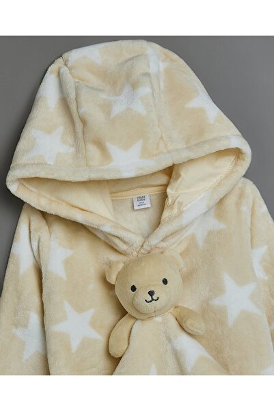 R&B Ivory Boy's Patterned Hooded Sleepsuit