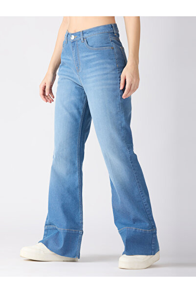 Globus By Styli Light Blue Cotton Stretch Bootcut Jeans