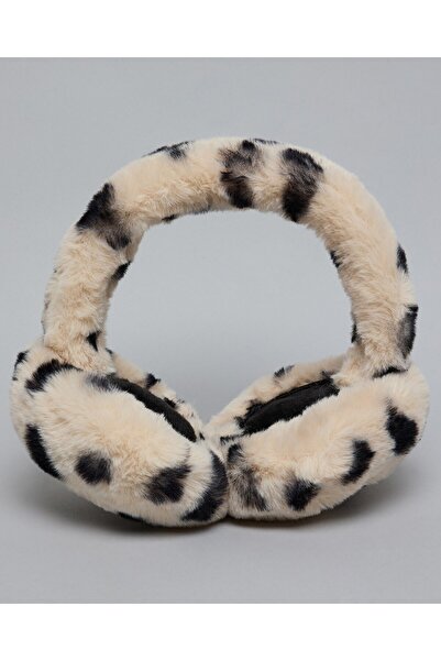R&B Beige Unisex Animal Patterned Earmuffs