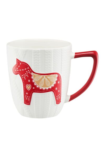 Ambition Horse Scarf Modern Dala Mug, porcelain, 420 ml, Multicolor