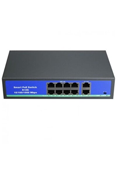 Rovision BestNPS PoE Switch, 8 PoE + 2 Gigabit ports, 250m, 120W (NPS0820GBL)