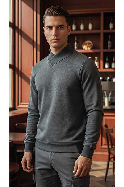 DYNAMO Shawl Collar Two Thread Sweatshirt