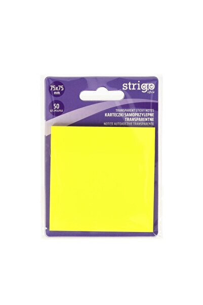 Strigo Notite Adezive 75x75mm galben neon 50 file
