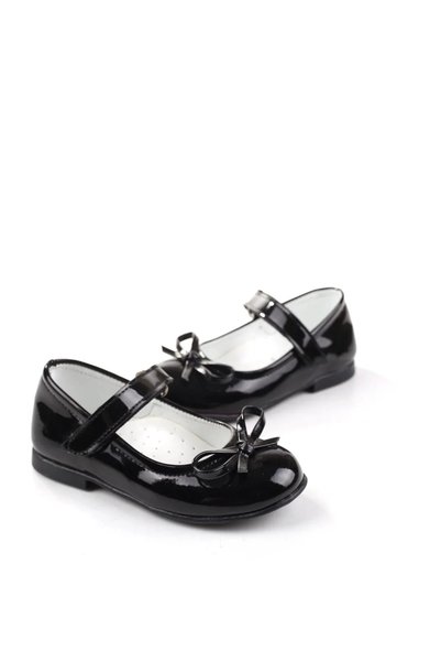 Sibel K.1181 Velcro Ballerina Shoes - Black - 30