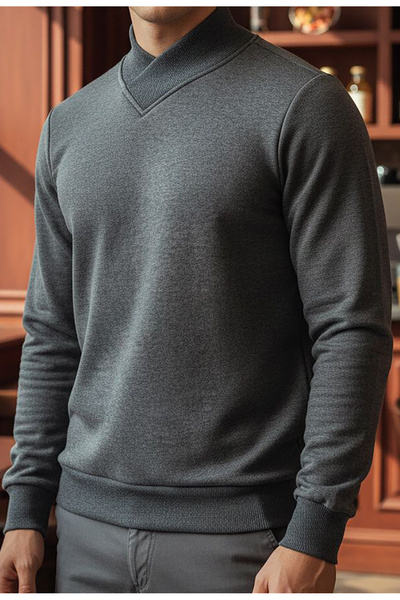 DYNAMO Shawl Collar Two Thread Sweatshirt