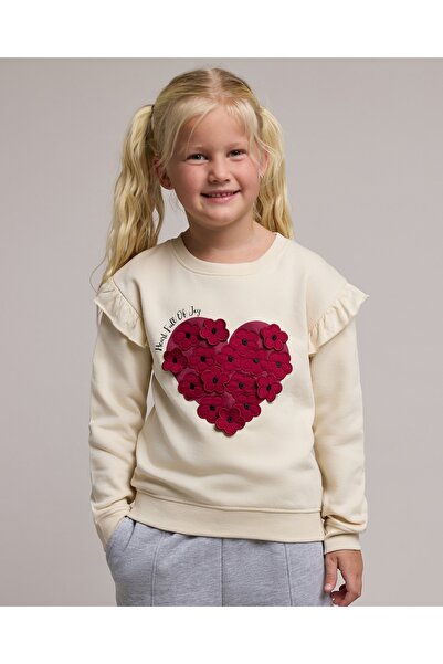 R&B سويت شيرت مزين برقبة دائرية وأكمام طويلة