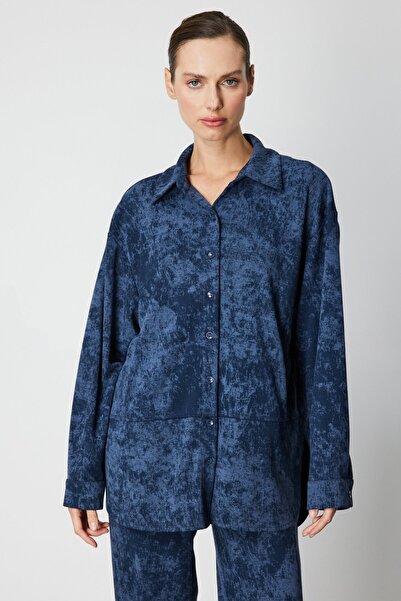 ON Batik Desenli Uzun Gömlek