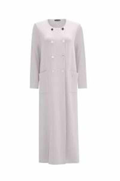 MISS DALIDA T25Pf-9000 Missdalida Long Cardigan with Double-Breasted Buttons