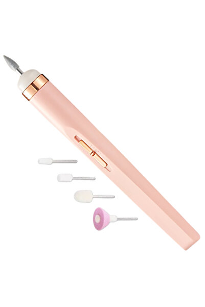 SDEPOT Electric nail file, SDEPOT, USB charging, with 5 interchangeable heads, pink