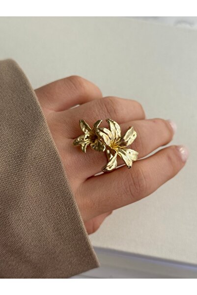 HOUSEKİ خاتم زهرة ثلاثي الأبعاد من الفولاذ قابل للتعديل