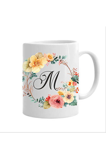 AFFIX THE DIFFERENT PERSPECTIVE Cana personalizata cu initiala numelui, alba,...