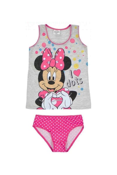 Minnie Mouse Girls' tank top and panty set I love dots