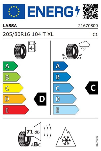 Lassa Anvelopa AllSeason Competus-A/T-3 205/80R16 104T/D/C/B-71dB