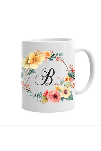 AFFIX THE DIFFERENT PERSPECTIVE Cana personalizata cu initiala numelui, alba,...