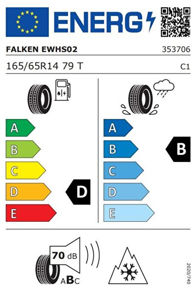 Falken Winter Tire Eurowinter HS02 165/65R14 79T