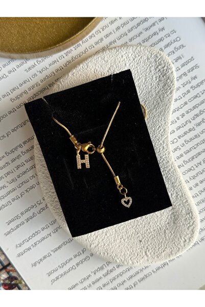 Rossetto Atelier قلادة لوسو على شكل حرف H من الفولاذ المقاوم للصدأ مع قلب