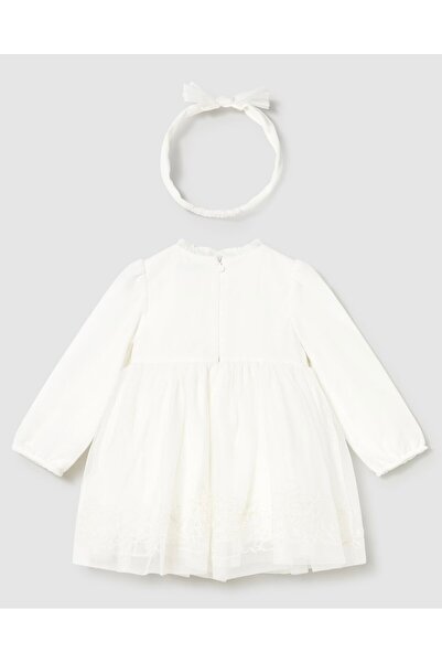 MAYORAL Baby embroidered tulle ceremony dress