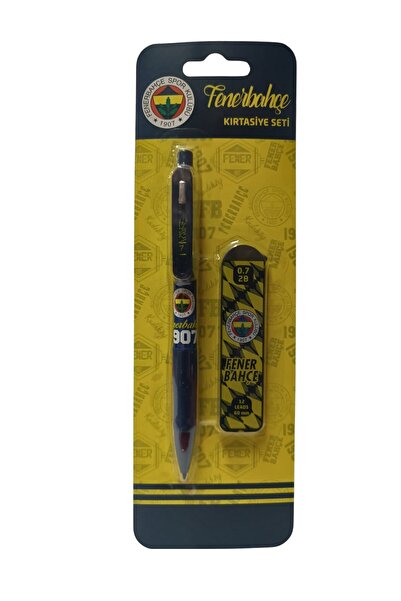 Fenerbahçe Original Licensed Yellow Box Pencil Sharpener Wooden Boxed 6-Piece Stationery Set
