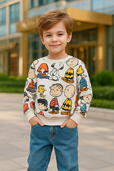 Calisa Children's Snoopy Dog Character Sweat and Jeans Set