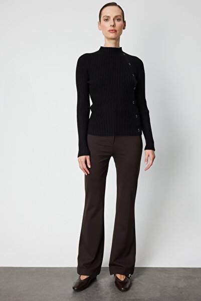 ON Corded Fabric Knitwear Sweater with Ornamental Buttons