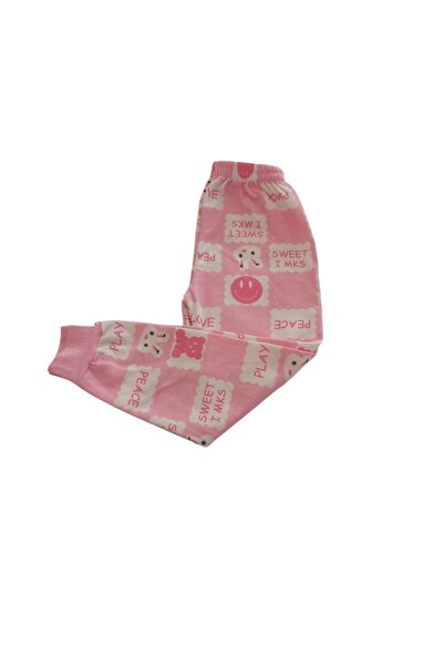 Arya Nisa Kids Girls' Rabbit Printed 100% Cotton Fleece-Lined Pink Pajama Set