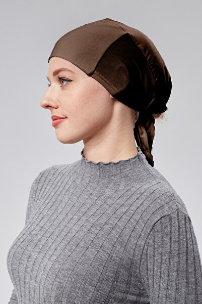 Sonbaharmoda Hijab pentru femei, din lycra, din bumbac pieptănat, fără sudură, anti-alunecare, cu cravată simplă