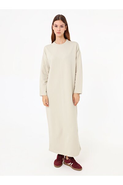 Benin Αθλητικό Φόρεμα Μπαστούνι με Ανοιχτό Ώμο - Χρώμα Τασ -