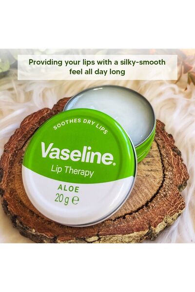 Vaseline 3 X 20g Lip Therapy Aloe Vera Tin Balm Petroleum Jelly Dry Cracked Lips