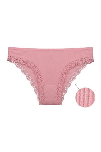 Donella Pachet de 5 chiloți din bumbac material elastic tricotaj cu striații pentru femei 1932P