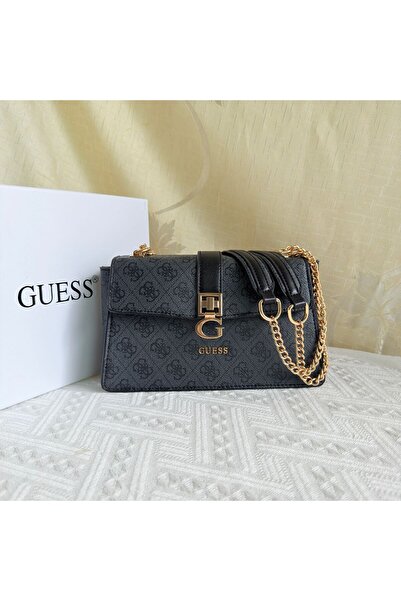 Guess حقيبة كتف مطبوع بشعار 4G، حقيبة نسائية 24×7×15 سم