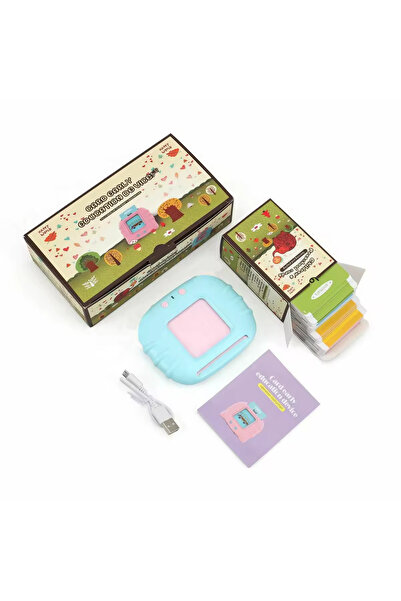 sallma Montessori Educational Toy - Flash Card Reader, 224 Words, 112 Cards, MicroUSB