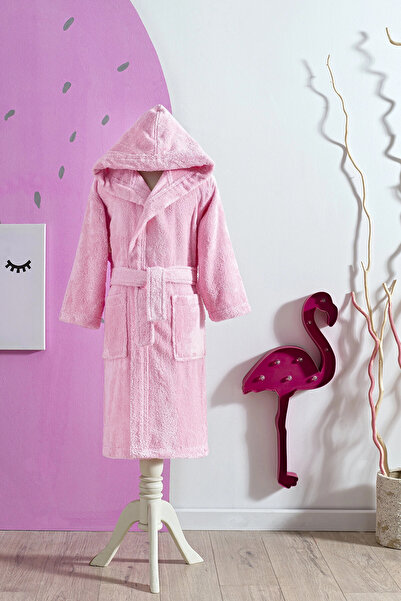 Özdilek Ashley Pink Hooded Bamboo Girls' Bathrobe