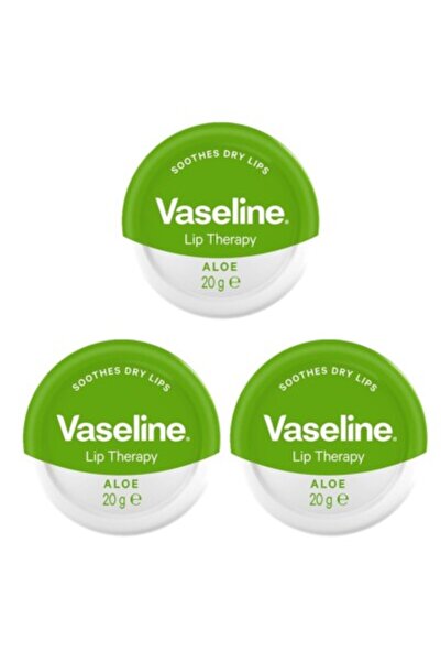 Vaseline 3 X 20g Lip Therapy Aloe Vera Tin Balm Petroleum Jelly Dry Cracked Lips
